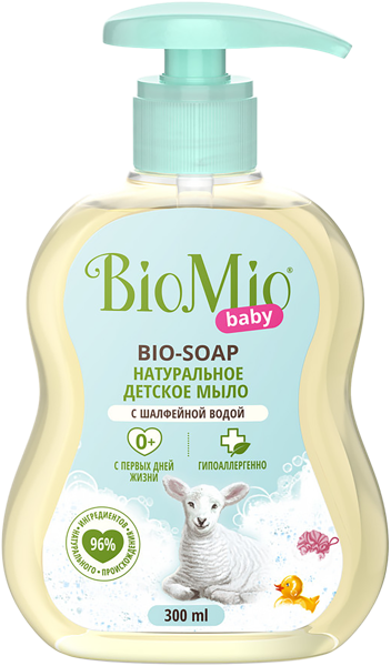 Изображение Мыло жидкое детское 0+ Биомио БИО бейби антибактериальное Сплат Косметика п/у, 300 мл