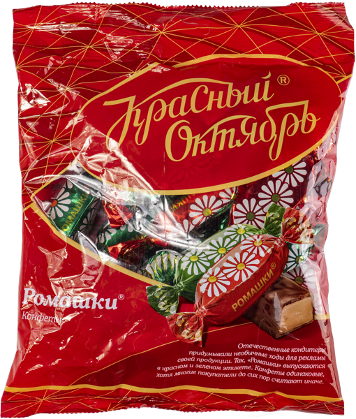 Изображение Конфеты помадка в глазури Ромашки ОК Красный Октябрь м/у, 250 г