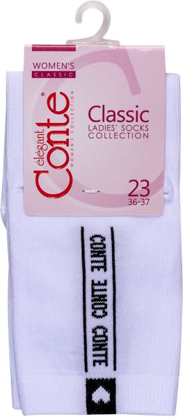 Изображение Носки размер 23 женские Конте классик 7с-22сп белые Конте СПА м/у, 1 пара