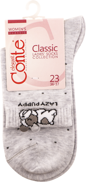 Изображение Носки размер 23 женские Конте 17С-183СП светло-серые Конте СПА м/у, 1 пара