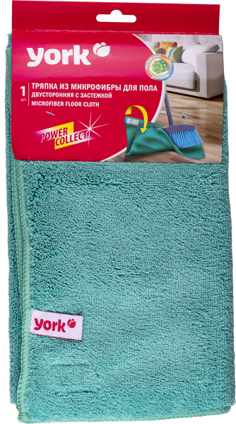 Изображение Салфетка 50*60см для пола Йорк микрофибра двусторонняя Йорк м/у, 1 шт