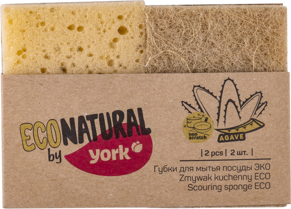 Изображение Губка поролон для посуды Йорк эко нейчерал Йорк м/у, 2 шт