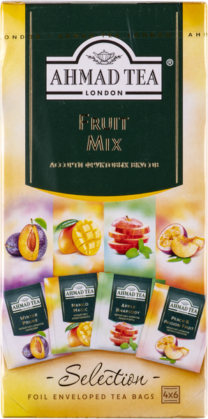 Изображение Чай в пакетиках Ахмад Ти фруктовый микс СДС-Фудс кор, 24*1,5 г