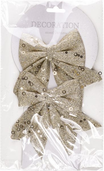 Изображение Бант 13см Купман шапмань с блестками Купман Интернэшнл , 2 шт