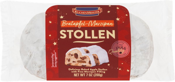 Изображение Кекс с запеченным яблоком Кюхенмайстер штоллен рождественский Кюхенмайстер м/у, 200 г