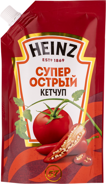 Изображение Кетчуп томатный Хайнц супер острый Петропродукт м/у, 320 г