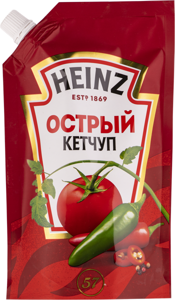 Изображение Кетчуп томатный Хайнц острый Петропродукт м/у, 320 г