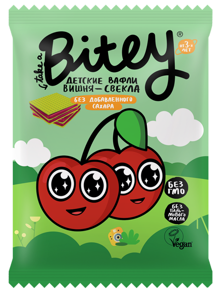 Изображение Вафли с 3 лет без сахара Байт вишня свекла Биофудлаб м/у, 35 г