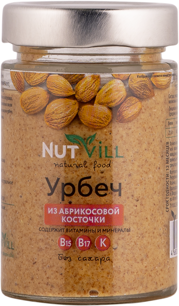 Изображение Урбеч без сахара Натвилл абрикосовая косточка Перкина Е.А. ИП с/б, 180 г