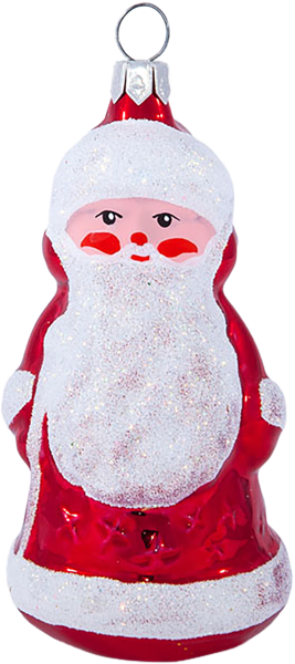 Изображение Ёлочное украшение стекло Ёлочка дед мороз-2 с473 Клинская игрушка к/у, 1 шт