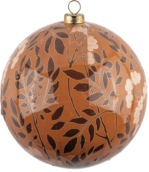 Изображение Шар 10см цветной Купман веточки с листьями Купман Интернэшнл , 1 шт