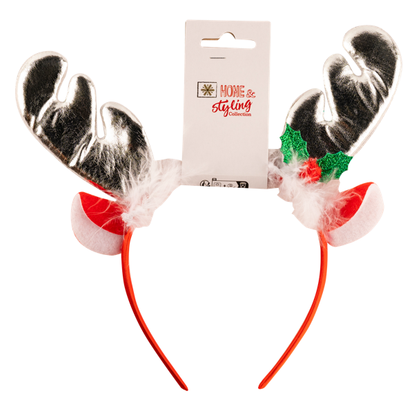 Изображение Ободок 18см карнавальный Купман рога с ушками и перьями Купман Интернэшнл , 1 шт