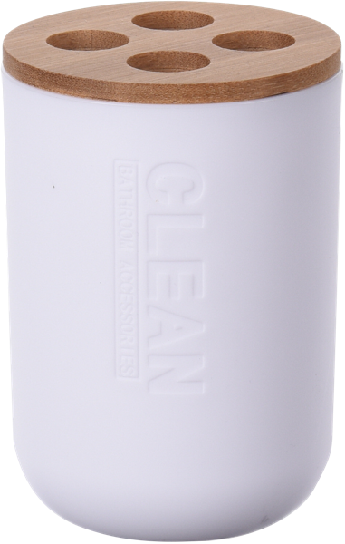 Изображение Стакан для зубных щеток Купман белый с разделителями Купман Интернэшнл , 1 шт