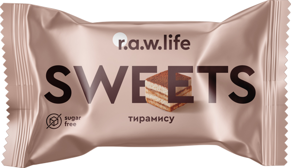 Изображение Конфета без сахара Рав лайф тирамису РоуЛайф м/у, 18 г