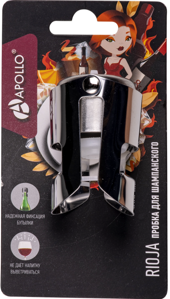 Изображение Пробка для вина стальная Аполло риоха Аполло к/у, 1 шт