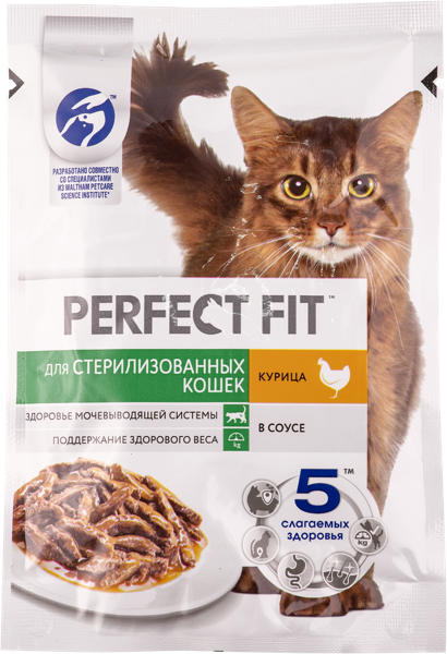 Изображение Корм для стерилиз кошек Перфект Фит курица Марс м/у, 75 г
