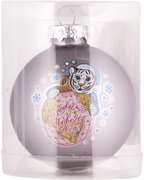 Изображение Шар 6см розовый стекло Феникс Презент год тигра Феникс-Презент к/у, 1 шт