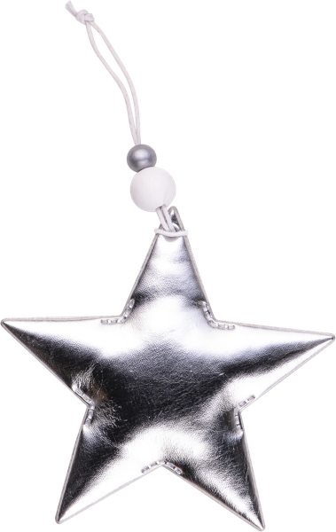 Изображение Подвеска 10,5см серебристая Феникс Презент звезда блестящая Феникс-Презент , 1 шт