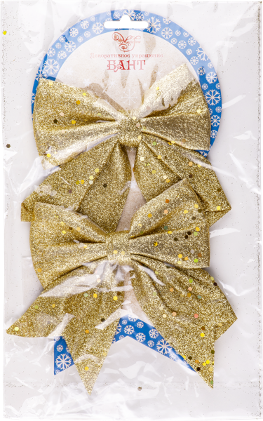 Изображение Бант 17*13см Мэджик Тайм золотой блеск Феникс Презент к/у, 2 шт