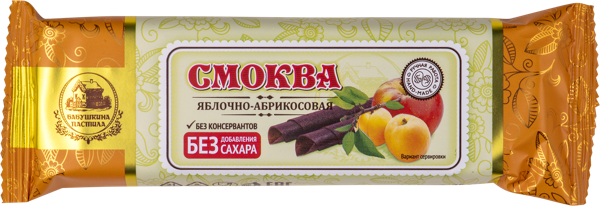 Изображение Смоква без сахара Бабушкина пастила яблочно-абрикосовая Белевская пастила м/у, 25 г