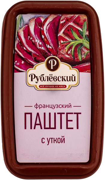 Изображение Паштет с уткой Рублевский ТД французский Рублевский МПЗ п/у, 175 г