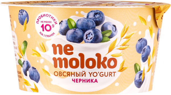 Изображение Йогурт 5% овсяный Немолоко черника Сады Придонья п/б, 130 г