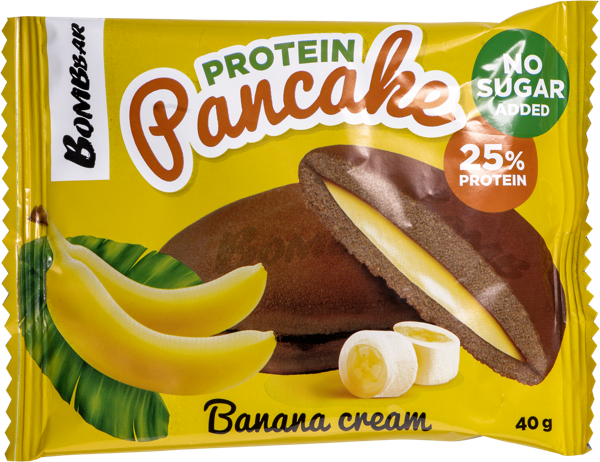Изображение Панкейк протеиновый Бомббар банановый крем Фитнес Фуд м/у, 40 г