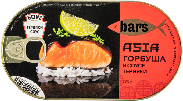 Изображение Горбуша В соусе терияки Барс Барс ж/б, 175 г