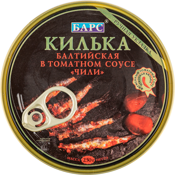 Изображение Килька в томатном соусе чили Барс балтийская Барс ж/б, 250 г
