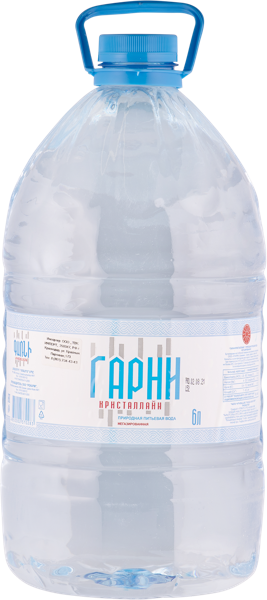 Изображение Вода негаз рН 6,4-6,9 Гарни кристаллайн питьевая Рокарм п/б, 6 л