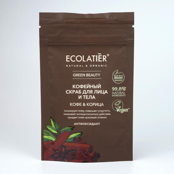 Изображение Скраб для тела и лица Эколатье Органик БИО кофе и корица тонус ЭкоЛаборатория п/у, 40 г
