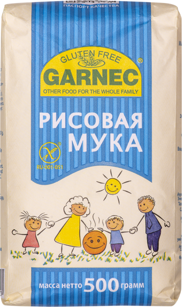 Изображение Мука рисовая Гарнец Без глютена Гарнец м/у, 500 г