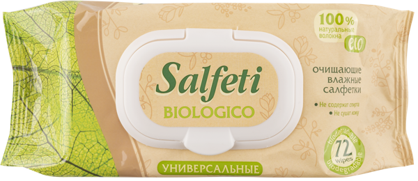 Изображение Салфетки влажные для рук Салфети БИО биолоджико Авангард ООО м/у, 72 шт