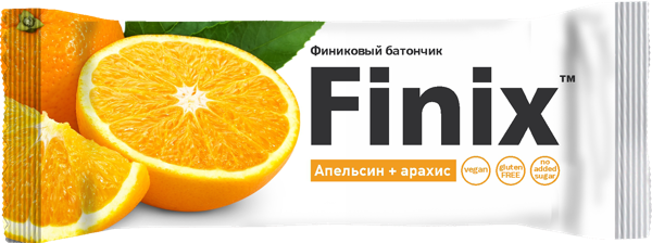 Изображение Батончик финиковый Финикс апельсин арахис Белое дерево м/у, 30 г