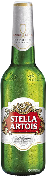 Изображение Пиво светлое 4,8% Стелла Артуа лицензия АБ ИнБев с/б, 0,44 л