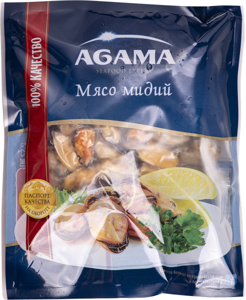 Изображение Морепродукты в/м Агама мясо мидий Агама м/у, 300 г