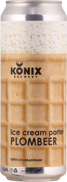 Изображение Пивной напиток темное 7,0% н/ф Коникс пломбир мороженое портер АО "Визит" ж/б, 0,45 л