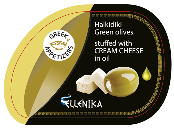 Изображение Оливки со сливочным сыром Элленика Алми Эс.Эй п/б, 230 г