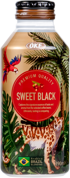 Изображение Напиток негаз кофейный ОКФ Премиум черный кофе сладкий ОКФ Корпорейшн ж/б, 0,39 л