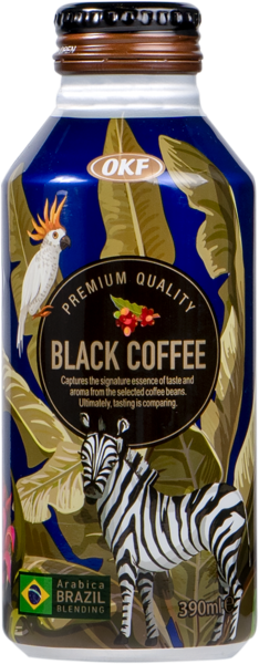 Изображение Напиток негаз кофейный ОКФ Премиум черный кофе без сахара ОКФ Корпорейшн ж/б, 0,39 л