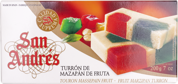 Изображение Туррон Сан Андрес марципан цукаты Фрутас Турронс кор, 200 г