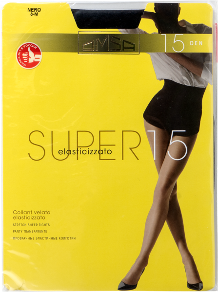 Изображение Колготки 15 ден размер 3 Омса супер неро Омса м/у, 1 шт