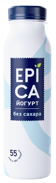 Изображение Йогурт 2,5% питьевой Эпика натуральный Эрманн п/б, 260 мл