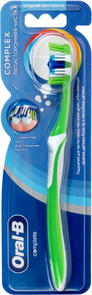 Изображение Зубная щетка средняя Орал-би комплекс пятисторонняя Проктер Энд Гэмбл п/у, 1 шт