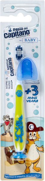 Изображение Зубная щетка детская с 3 лет Дель капитано мягкая с колпачком Фармасьютичи п/у, 1 шт