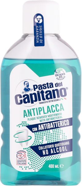 Изображение Ополаскиватель для рта Дель капитано от зубного камня Фармасьютичи п/у, 400 мл