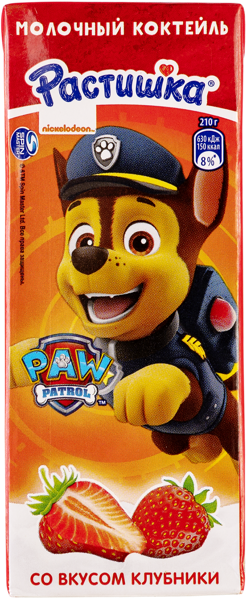 Изображение Молочный коктейль 2% Растишка клубника Эйч энд Эн т/п, 210 мл