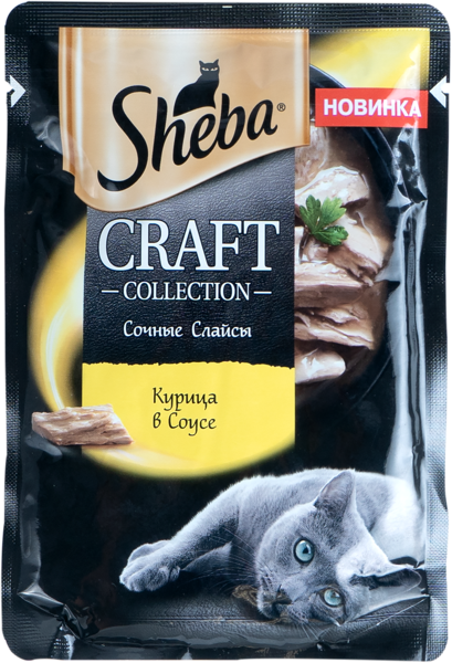 Изображение Корм для кошек Шеба Крафт курица в соусе Марс м/у, 75 г