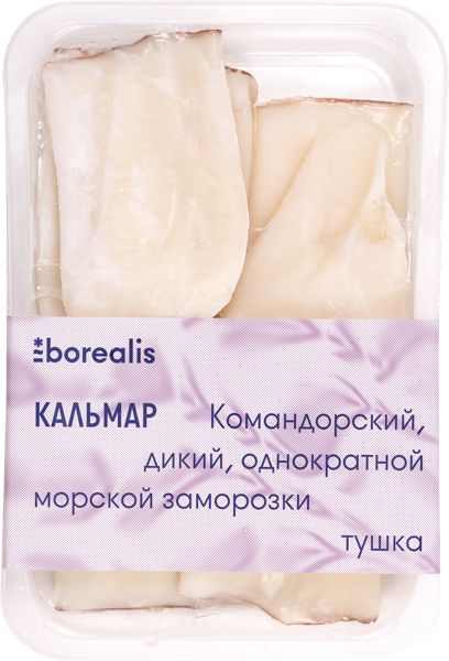 Изображение Морепродукты замороженные Бореалис Кальмар командорский тушка без кожи Норебо Ру п/у, 500 г