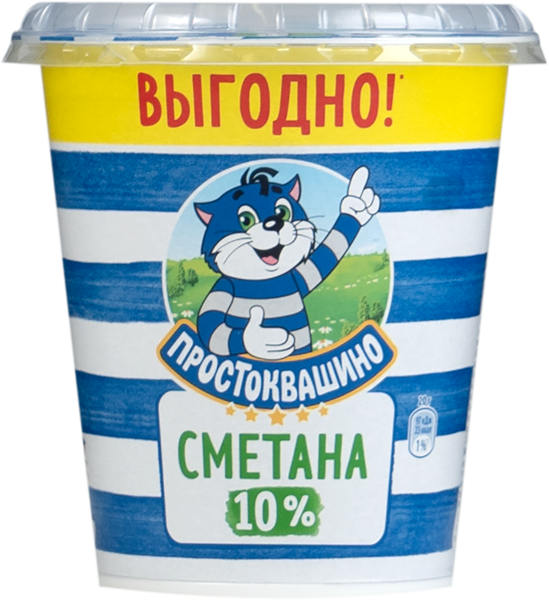 Изображение Сметана 10% Простоквашино Эйч энд Эн п/б, 300 г